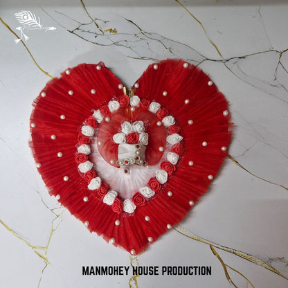 Red Rose Pearl Dress for Laddu Gopal – Elegant Designer Outfit | Manmohey