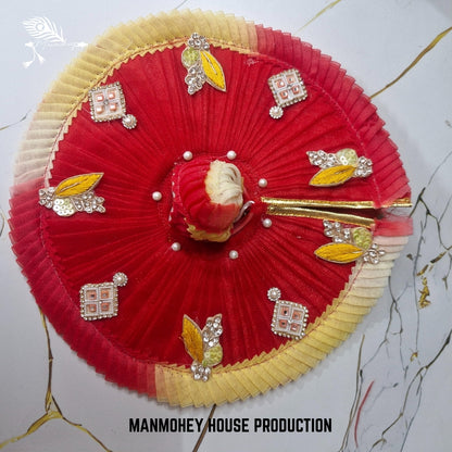 Elegant Bal Gopal Idol with Red and Gold Dress – Manmohey House Production