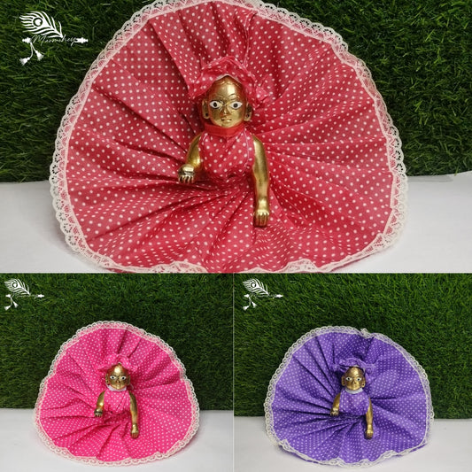 Laddu gopal Cotton lace Summer Dress Pack of 3