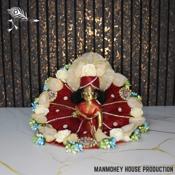 Royal Laddu Gopal Heavy Dress | Grand Designer Poshak for Krishna Ji