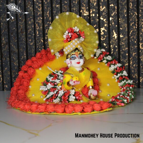 Royal Laddu Gopal Heavy Dress Combo  | Grand Poshak for Krishna Idol - Image 2